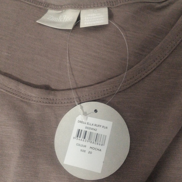 New Beige Ruffle Dress / Size 2X - Picture 4 of 4